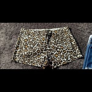 J. Crew leopard shorts size 10
